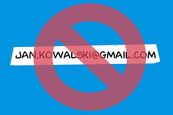 Czy blokować prywatny email / firmow email